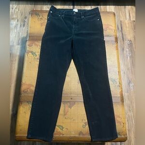 J. Crew Black Corduroy Vintage Straight Classic Womens Pants Slacks Trouser Jean